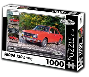 RETRO-AUTA Puzzle č.24 Škoda 120 L (1979) / 1000 dílků / 66 × 47 cm