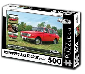 RETRO-AUTA Puzzle č. 43 Wartburg 353 Tourist (1976) / 500 dílků / 48 × 36 cm