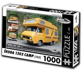 RETRO-AUTA Puzzle č. 44 Škoda 1203 Camp (1969) / 1000 dílků / 66 × 47 cm