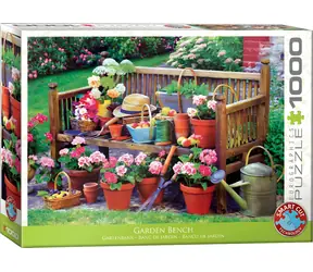 EUROGRAPHICS Puzzle Lavička na zahradě / 1000 dílků / 67,63 × 48,89 cm