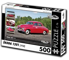 RETRO-AUTA Puzzle č. 76 Škoda 1201 (1958) / 500 dílků / 48 × 36 cm