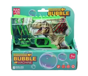Bublifuk pistole Dinosaurus 16 cm / Hračka na bubliny / plast / 4x AA (nejsou v balení)