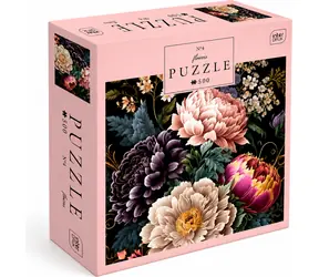 INTERDRUK Puzzle Flowers: Pivoňky v rozpuku / 500 dílků / 33 x 47 cm