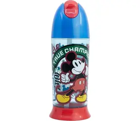 STOR Láhev na pití Mickey Mouse 280 ml / Láhev na pití / Brčko / Bez BPA