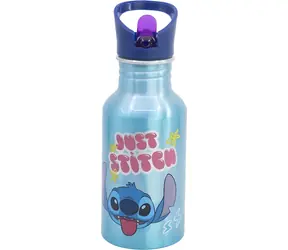 STOR Láhev na pití hliníková Stitch 545 ml / Šroubovací uzávěr / Protikapací brčko / Bez BPA