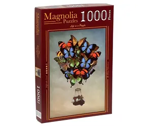 MAGNOLIA Puzzle Balón z motýlů / 1000 dílků / 48 x 68 cm