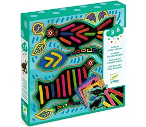 DJECO Kreativní sada Barevné žížalky / Tvořivá sada / 4 ilustrované karty / 130 žinylkových drátků / od 3 let