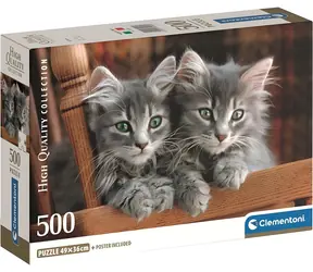 CLEMENTONI Puzzle Koťata / 500 dílků / 49 x 36 cm / od 18 let