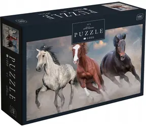 INTERDRUK Puzzle Wild Horses 1: Tři divocí koně / 1000 dílků
