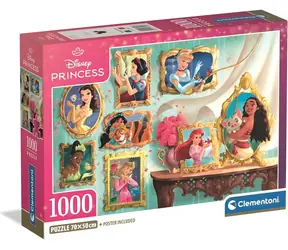 CLEMENTONI Puzzle Disney princezny: Obrazová galerie / 1000 dílků / od 14 let