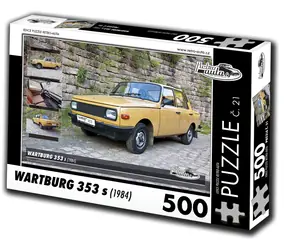 RETRO-AUTA Puzzle č. 21 Wartburg 353 s (1984) / 500 dílků / 48 × 36 cm