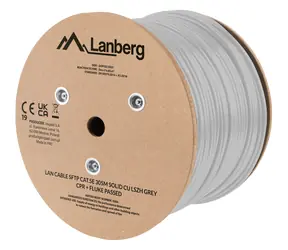 Lanberg Cat5e S/FTP šedá / Síťový kabel / 305 m / drát / CU / LSOH / CPR / Fluke Test