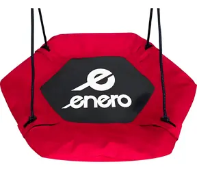 ENERO Šestihranná houpačka Čapí hnízdo červená 90 cm / Houpačka / nosnost 150 kg / nastavitelná do 190 cm