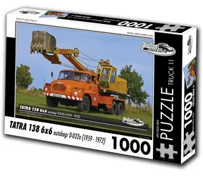 RETRO-AUTA Puzzle TRUCK č.11 Tatra 138 6x6 autobagr D-032a / 1000 dílků / 66 × 47 cm
