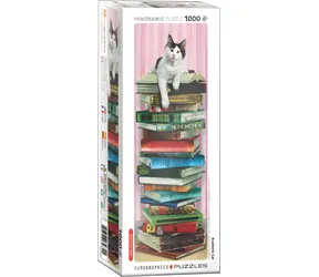 EUROGRAPHICS Vertikální puzzle Akademická kočka / 1000 dílků / 33 x 99 cm