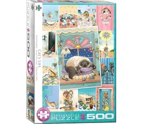 EUROGRAPHICS Puzzle Kočičí život XL / 500 dílků