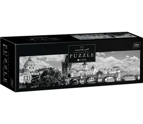 INTERDRUK Panoramatické puzzle Praha / 1000 dílků / 96 × 32 cm
