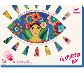 DJECO Kreativní sada Frida Kahlo / 3D dekorace / Reliéfní papírové dílky / FSC karton