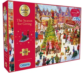 GIBSONS Puzzle Limitovaná vánoční edice: Čas obdarování / 1000 dílků / 49 x 68 cm