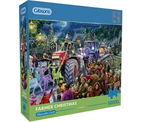 GIBSONS Puzzle Farmářské Vánoce XL / 500 dílků / 68 x 49 cm