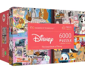 TREFL Puzzle UFT Velká kniha Disney / 6000 dílků / 133,3 x 92,8 cm / věk 12+