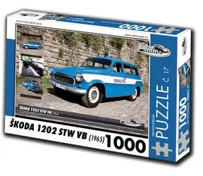 RETRO-AUTA Puzzle Škoda 1202 STW VB (1965) č. 17 / 1000 dílků / 66 × 47 cm