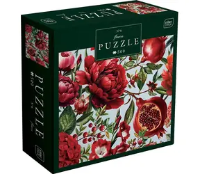INTERDRUK Puzzle Flowers: Červené květy / 500 dílků