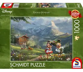 SCHMIDT Puzzle Mickey & Minnie v Alpách / 1000 dílků / od 12 let