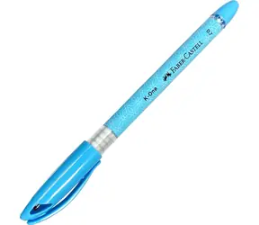 FABER-CASTELL K-One modrá / Kuličkové pero / hrot 0,7 mm / voděodolný inkoust