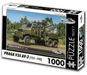 RETRO-AUTA Puzzle TRUCK č.7 Praga V3S AV-3 (1953-1990) / 1000 dílků / 66 × 47 cm