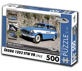 RETRO-AUTA Puzzle č. 17 Škoda 1202 STW VB (1965) / 500 dílků / 48 × 36 cm