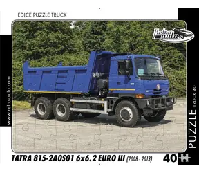 RETRO-AUTA Puzzle TRUCK č.40 Tatra 815-2A0S01 6x6.2 EURO III / 2008–2013 / 40 dílků / 32 x 24 cm