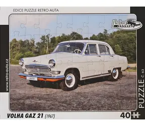 RETRO-AUTA Puzzle Volha GAZ 21 (1967) / 40 dílků / 32 × 24 cm