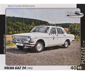 RETRO-AUTA Puzzle č.78 Volha GAZ 24 (1983) / 40 dílků / 32 x 24 cm