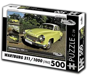 RETRO-AUTA Puzzle č. 28 Wartburg 311,1000 (1963) / 500 dílků