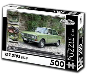 RETRO-AUTA Puzzle č. 48 Vaz 2103 (1978) / 500 dílků / 48 × 36 cm