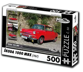 RETRO-AUTA Puzzle č. 50 Škoda 1000 MBX (1967) / 500 dílků / 48 × 36 cm