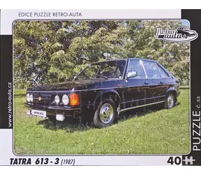 RETRO-AUTA Puzzle č.53 TATRA 613-3 (1987) / 40 dílků / 32 x 24 cm
