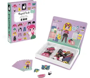 JANOD Magnetibook Oblékání pro dívky / Magnetická kniha / 46 dílků / od 3 let