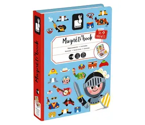 JANOD Magnetibook Oblékání pro chlapce / Magnetická kniha / 36 dílků / od 3 let