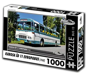 RETRO-AUTA Puzzle BUS č.13 Karosa ŠD 11 Evropabus (1968) / 1000 dílků