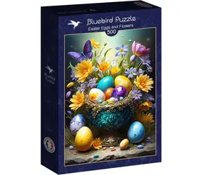 BLUEBIRD Puzzle Velikonoční vajíčka a květiny / 500 dílků / od 12 let