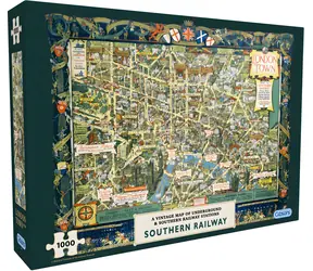 GIBSONS Puzzle Londýn ze Southern Railway / 1000 dílků / 68 × 49 cm