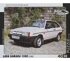 RETRO-AUTA Puzzle Lada Samara 1300 (1989) / 40 dílků / 32 × 24 cm