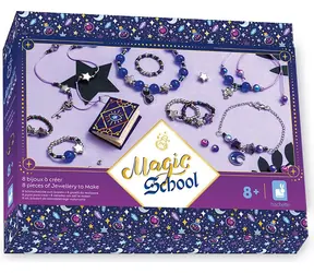 JANOD Kreativní sada Magická škola šperků / Sada na výrobu šperků / korálky, řetízek, přívěsky