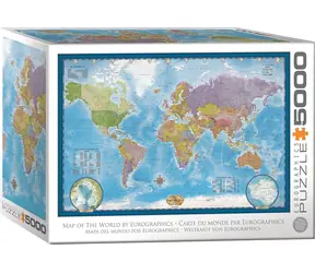 EUROGRAPHICS Puzzle Mapa světa / 5000 dílků / 152,4 x 101,6 cm