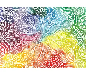 YAZZ Puzzle Květinová mandala / 1000 dílků