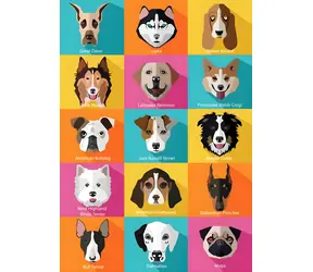 YAZZ Puzzle Psi / 1000 dílků / 68 × 48 cm