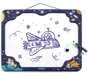 DJECO Magnetická tabule Vesmír / Magnetická tabule / dřevěný rám / 46x38x1 cm