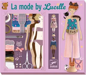 DJECO Kreativní sada Fashion by Lucille / 3 panenky / Textilie a doplňky / Bez šití